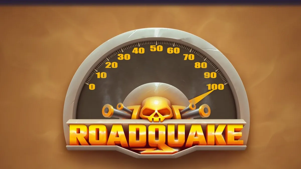 Tampilan visual game slot Roadquake dengan tema post-apocalyptic