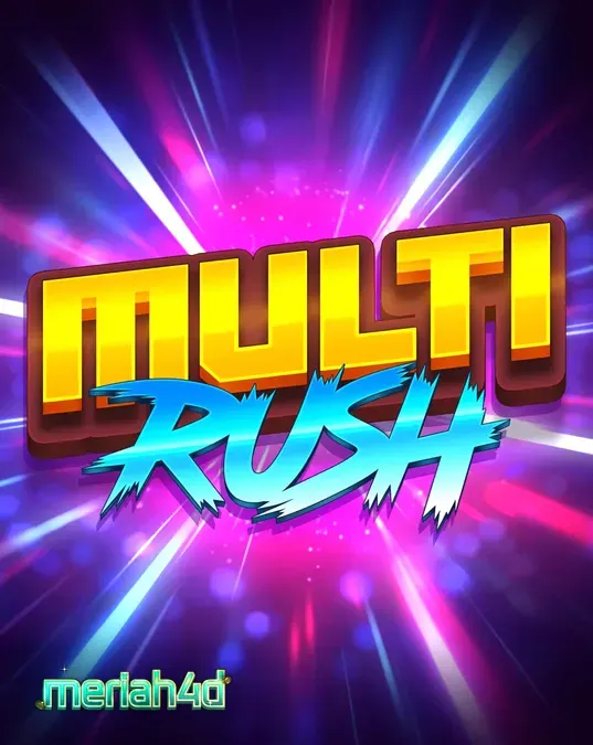 Tampilan visual slot Multi Rush dengan tema neon buah-buahan