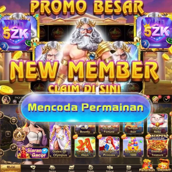 5ZK Bonus Member Baru 100%